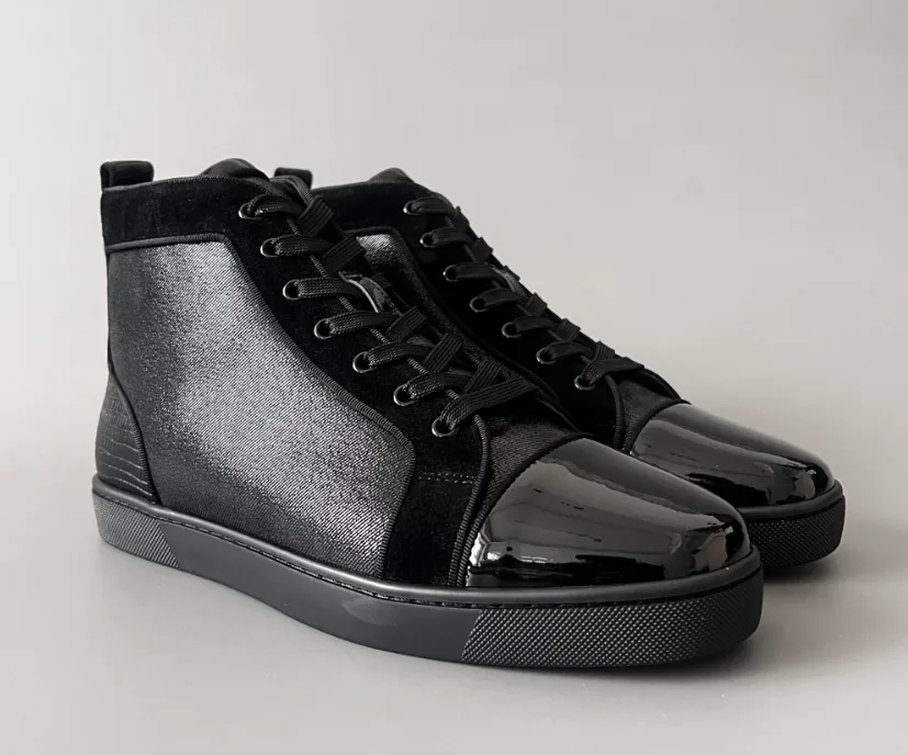 Christian Louboutin Louis Spikes Black Court Trainers — Photo 12
