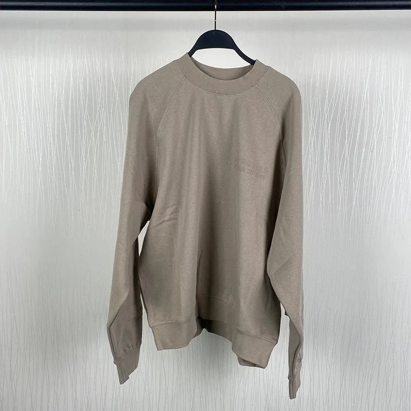 Essentials Black Flocked Crewneck Sweatshirt — Photo 2