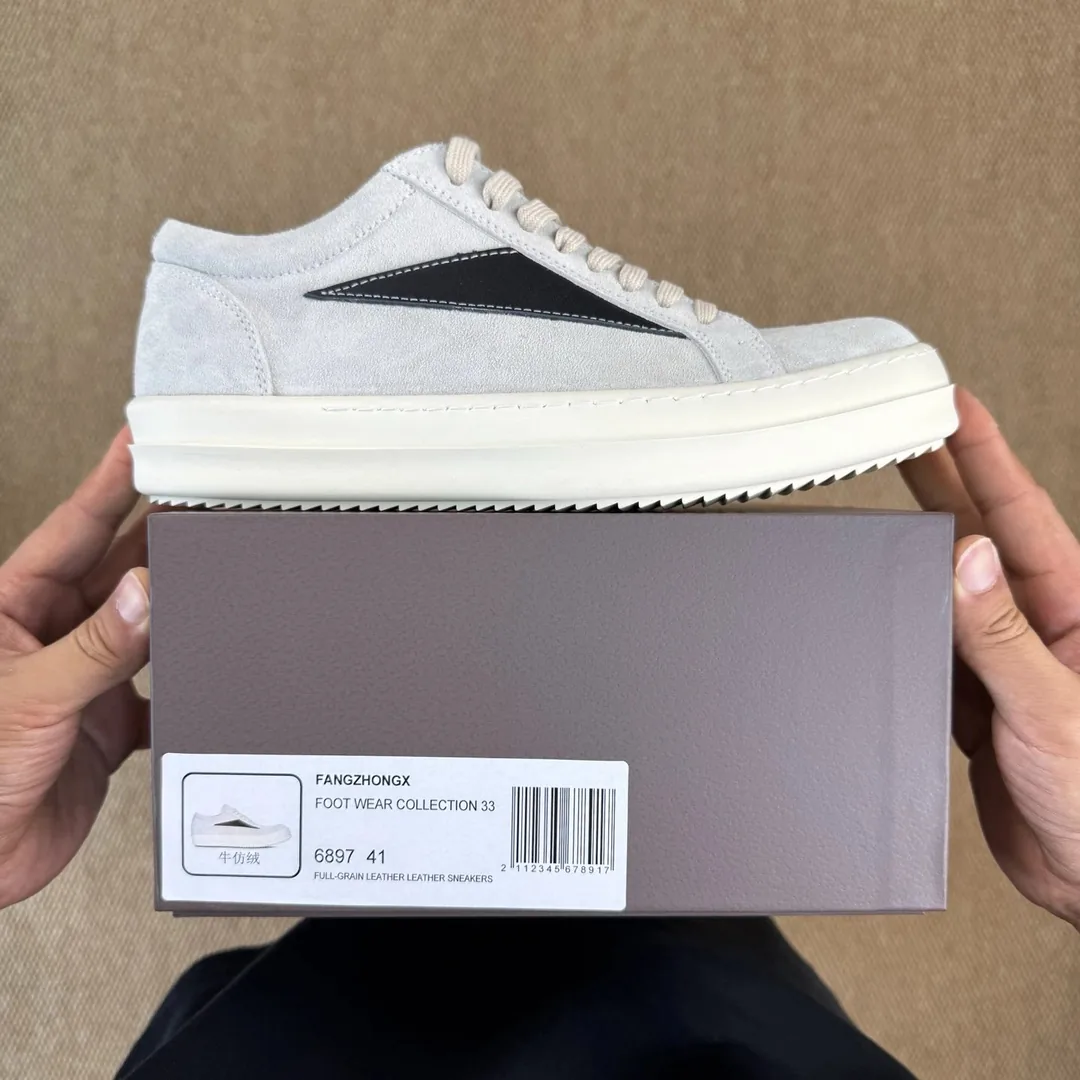 Rick Owens DRKSHDW Low White Sneakers — Photo 9