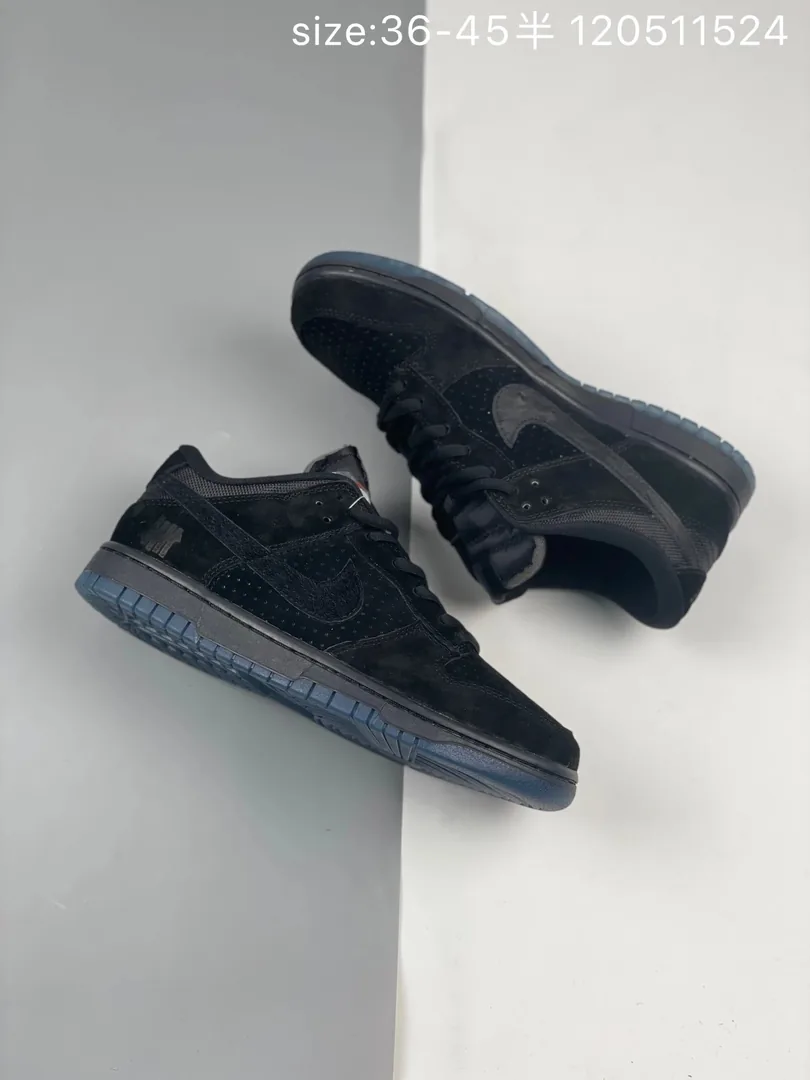 Nike Dunk Low Undefeated Triple Black Sneakers — photo 12