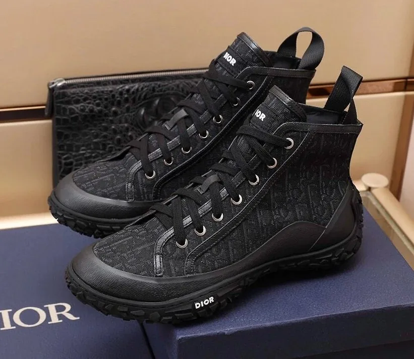 Dior Brown B-28 High-Top Sneakers — photo 5