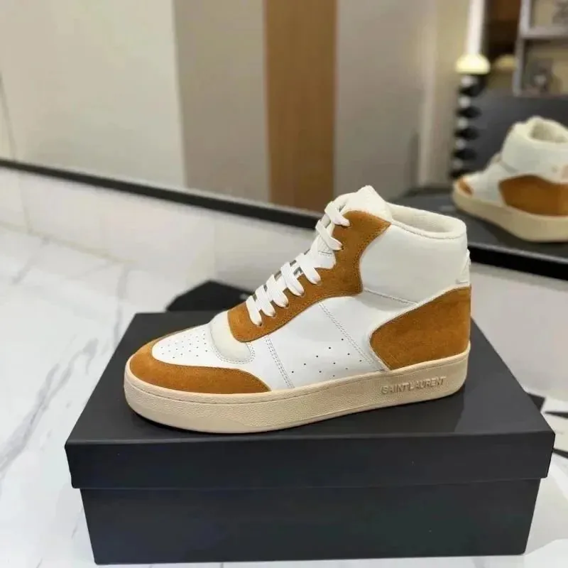 Saint Laurent White Lace-Up Runners — QC