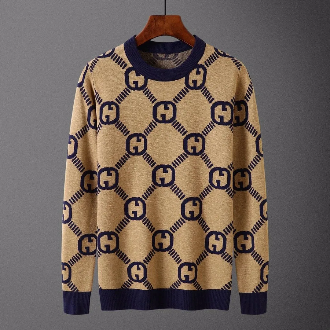 Crewneck Letter Jacquard Knit Sweater — Photo 15