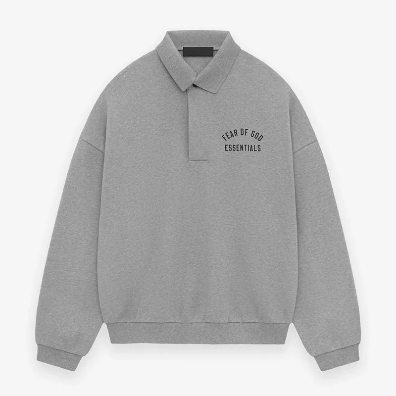 Fleece Polo Long-Sleeve Sweatshirt — photo 7