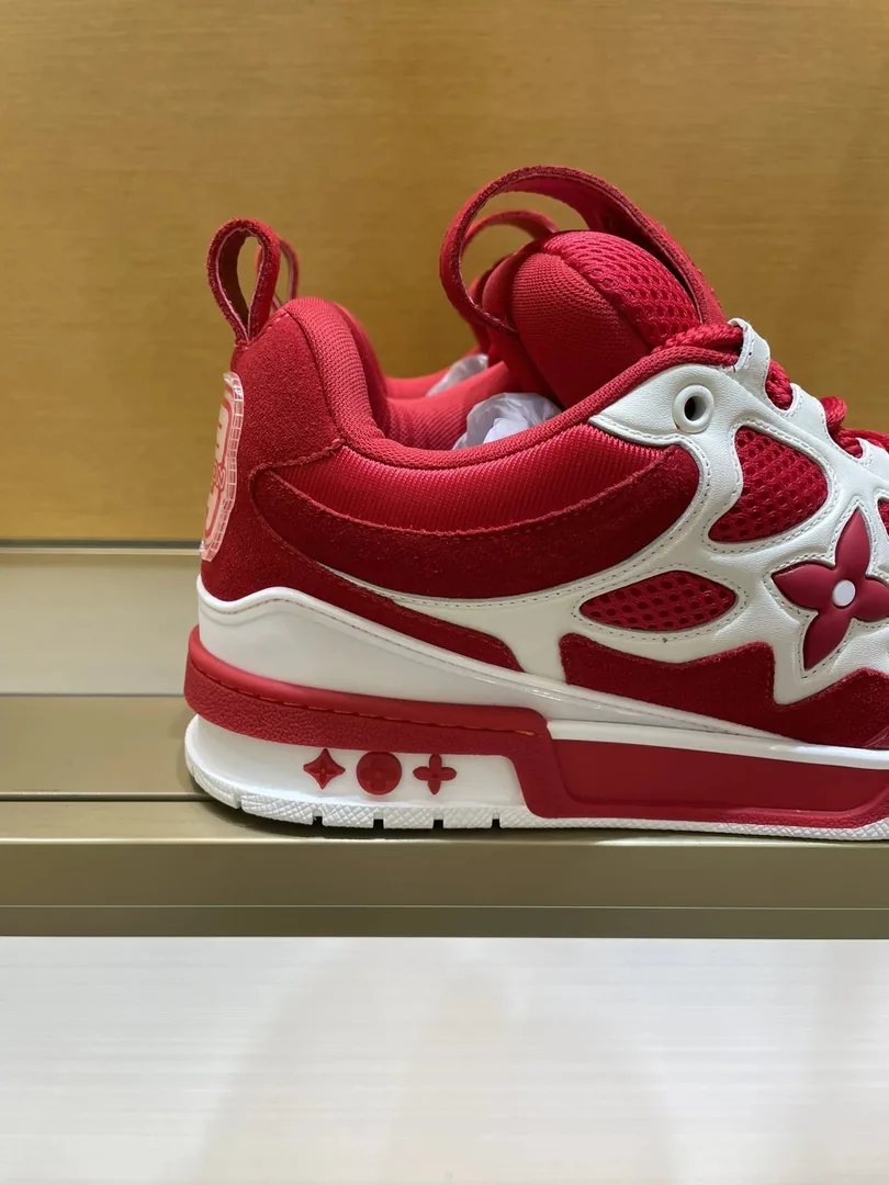 Louis Vuitton LV Trainer Red White Skate Shoes — Photo 10