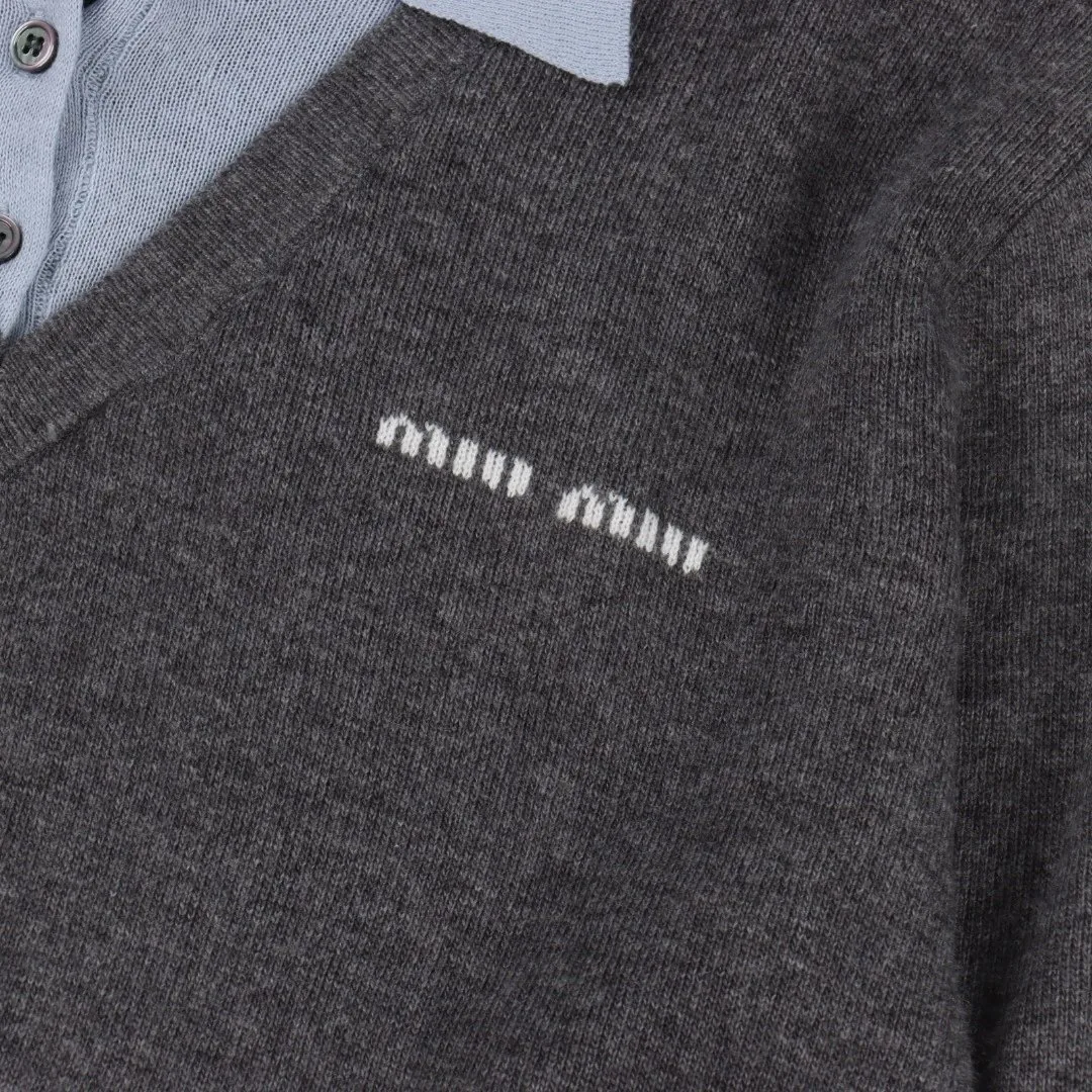 Miu Miu Layered Cashmere Wool Sweater — Photo 3