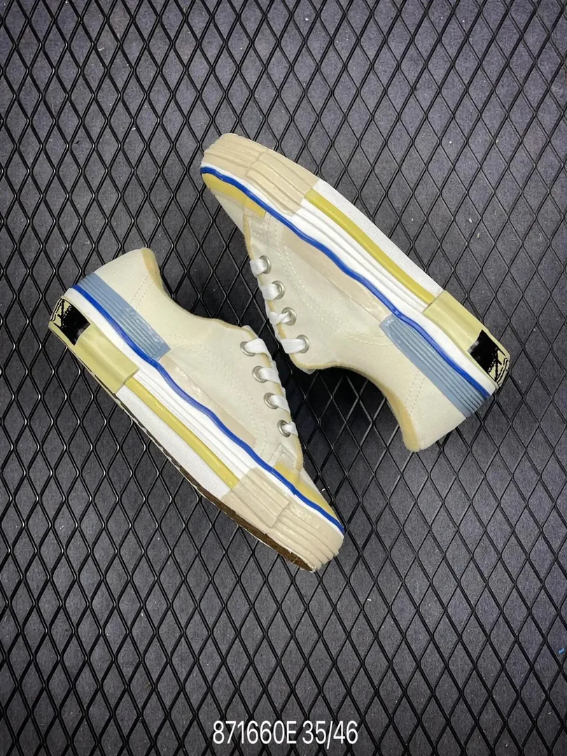 Lanvin Blue Suede Canvas Shoes — Photo 15