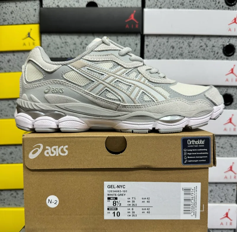 Asics Gel-NYC White Grey Runners — photo 5