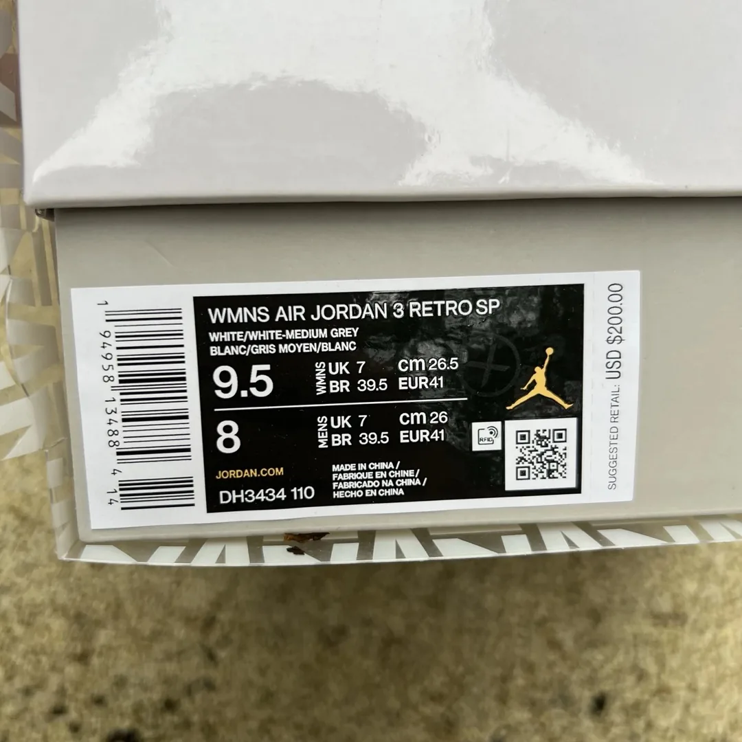 Air Jordan 3 Cream White Grey — Photo 11