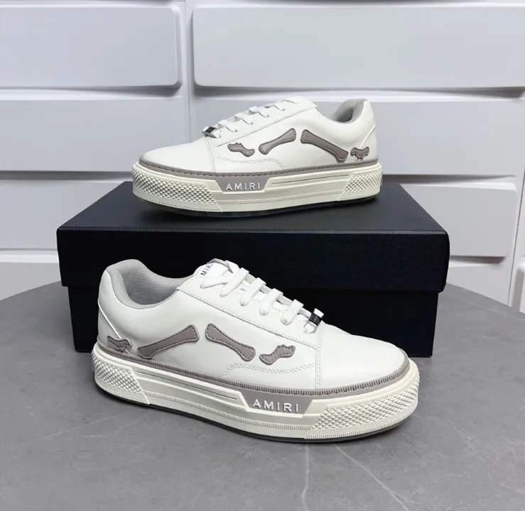 Amiri Stars Court Low White Beige Star Patch Sneakers — Photo 3