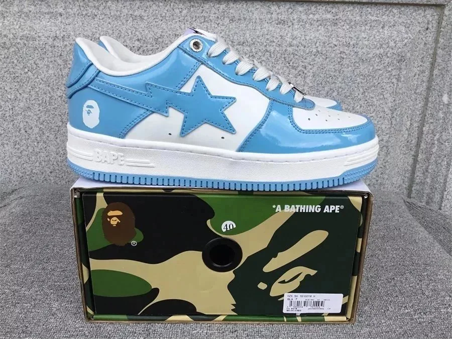 Bape Sta Multicolor Lace-Up Skate Shoes — QC