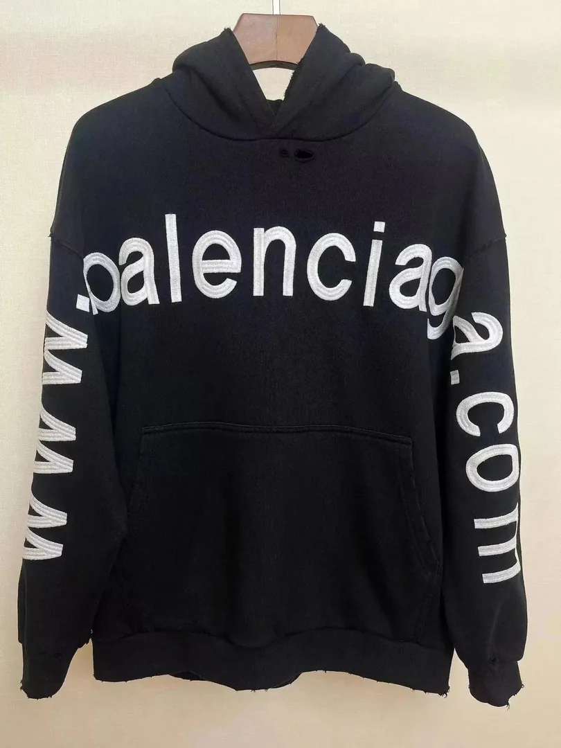 Balenciaga Paris Graffiti Logo Hoodie White — photo 3