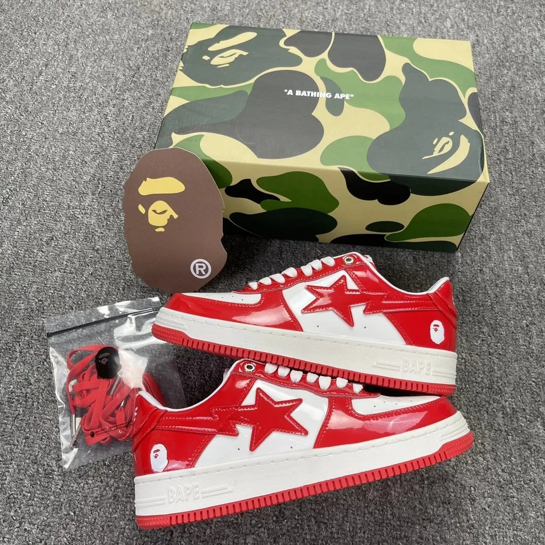 Bape Sta Grey Camo Star Low-Top Sneakers — QC