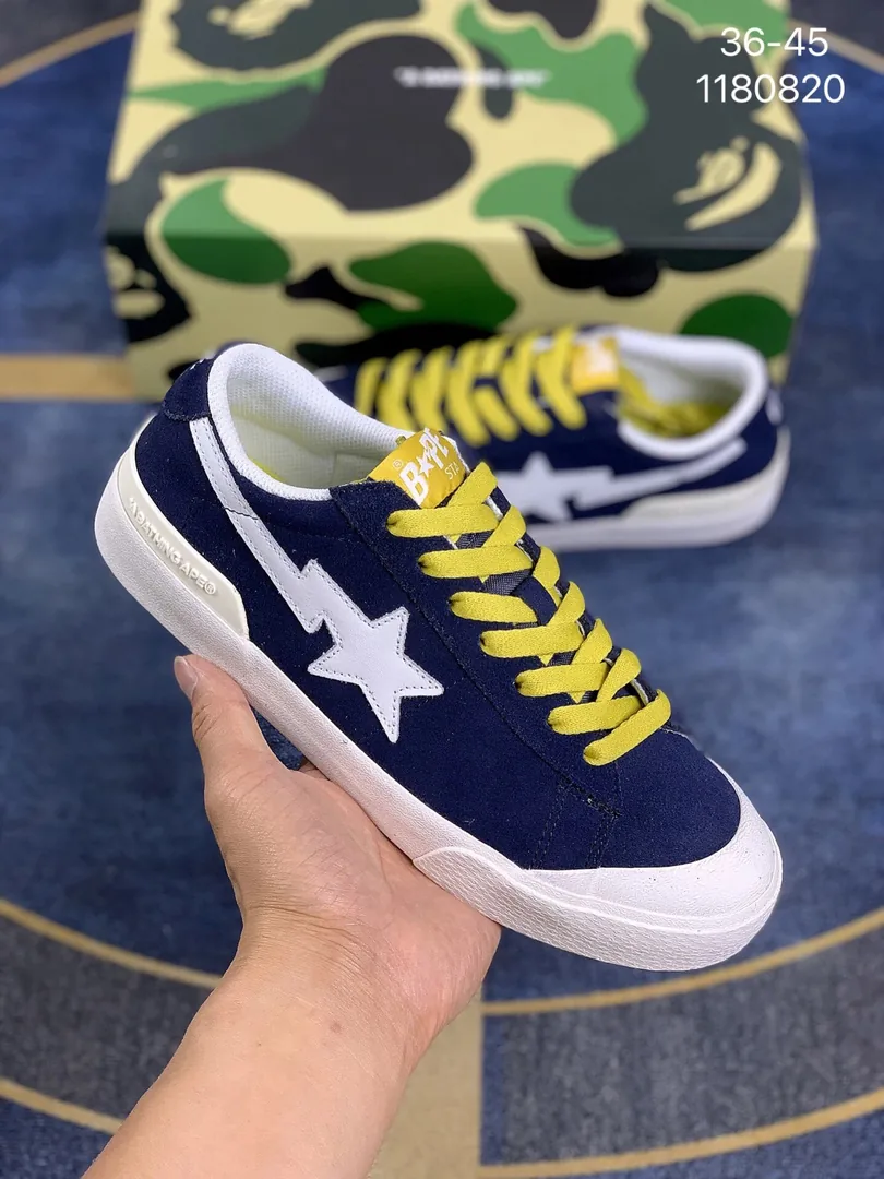 Bape Sta Green Suede Low-Tops