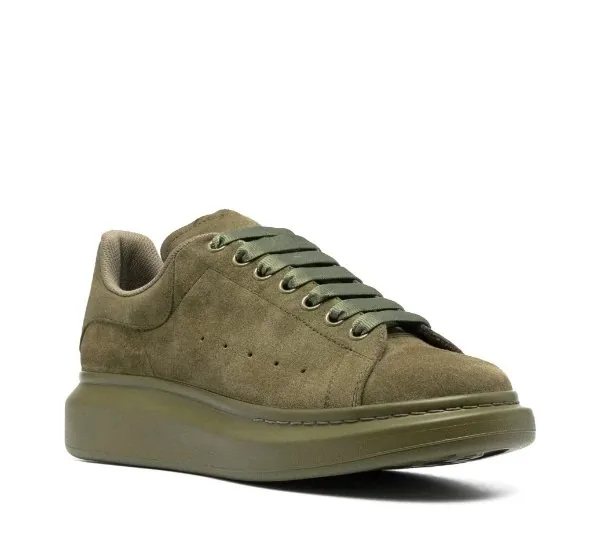 Alexander McQueen Oversized Sneaker White Suede Low-Top Sneakers — Photo 7