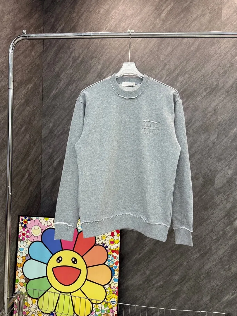 Miu Miu Letter Appliqué Crewneck Sweatshirt — Photo 6