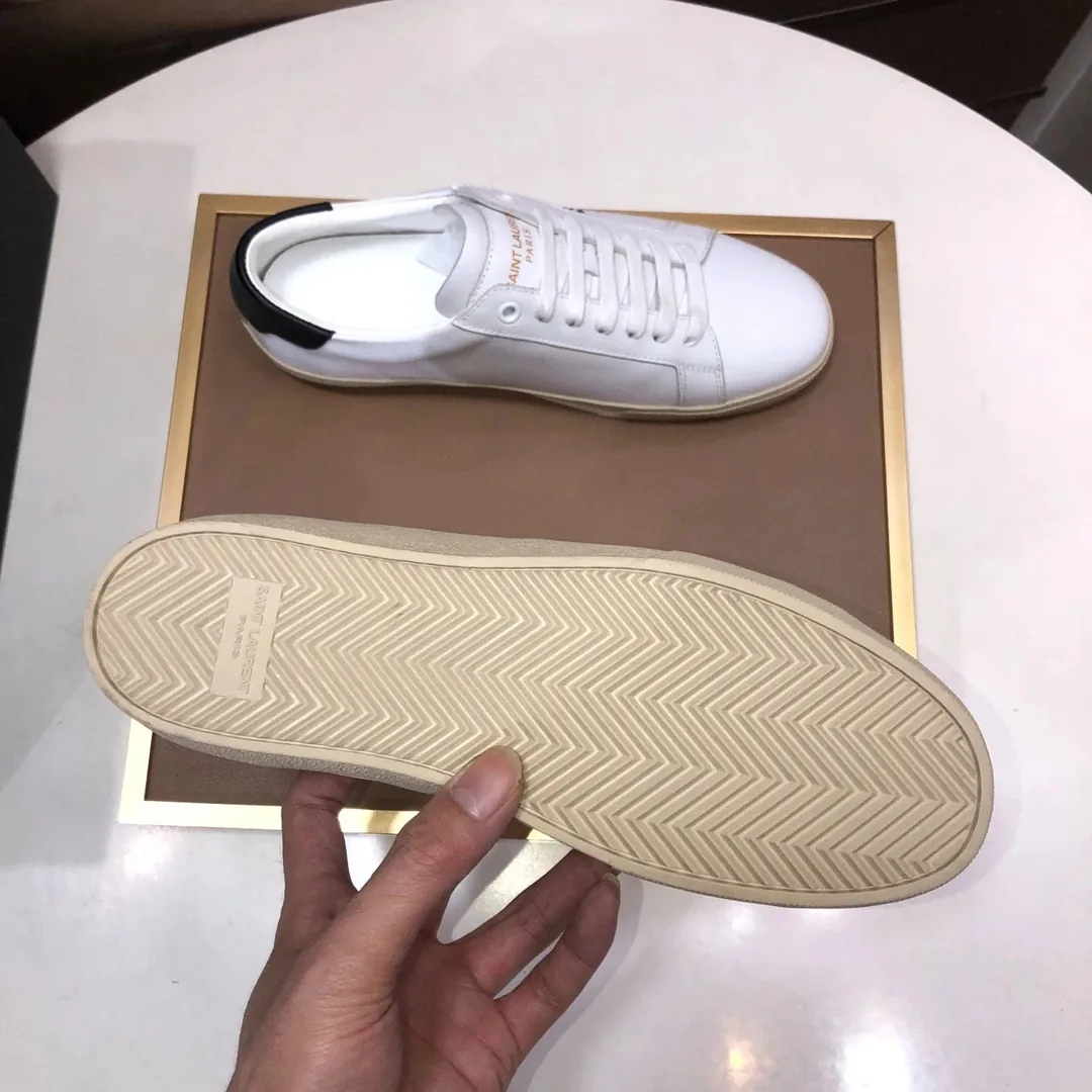 Saint Laurent White Logo Sneakers — Photo 12