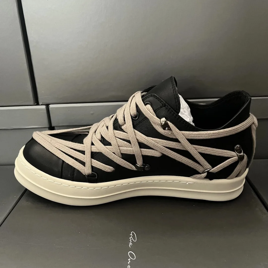 Rick Owens Low-Top Court Sneakers — QC