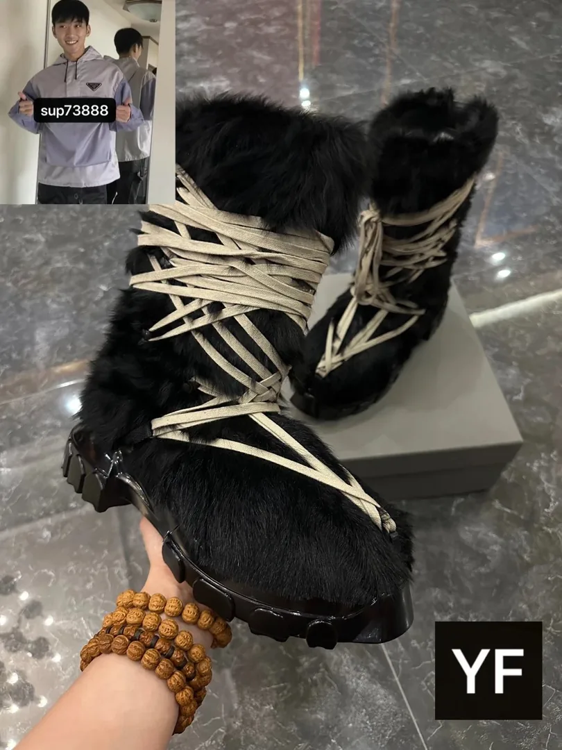 Rick Owens Pony Hair Star Boots — Photo 2