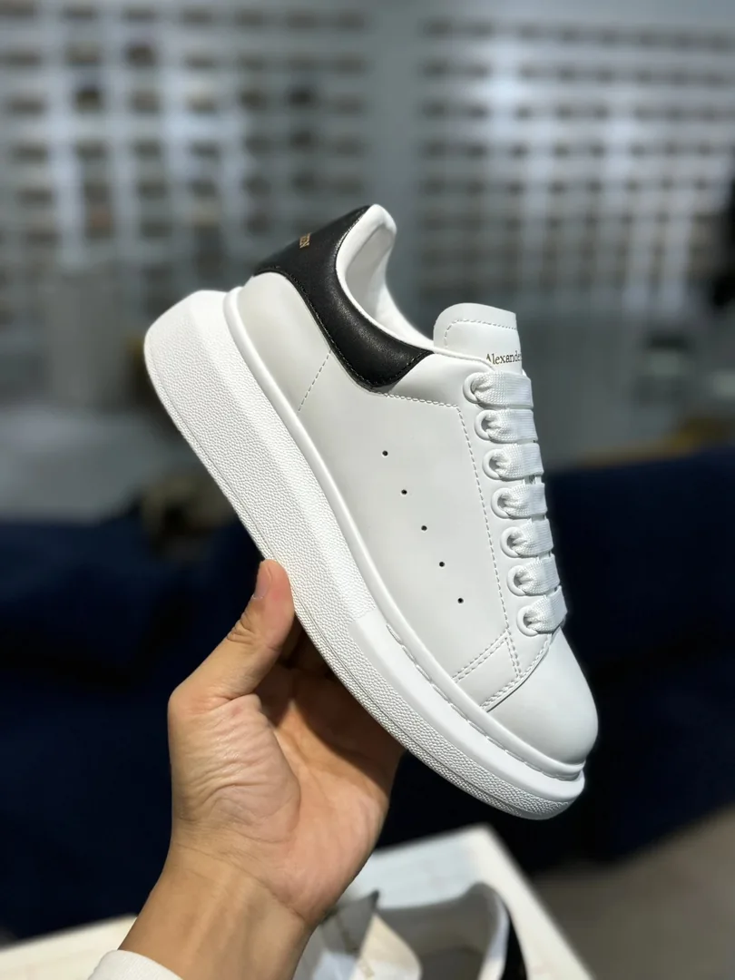 Alexander McQueen Oversized Sneaker White Black Platform Sneakers