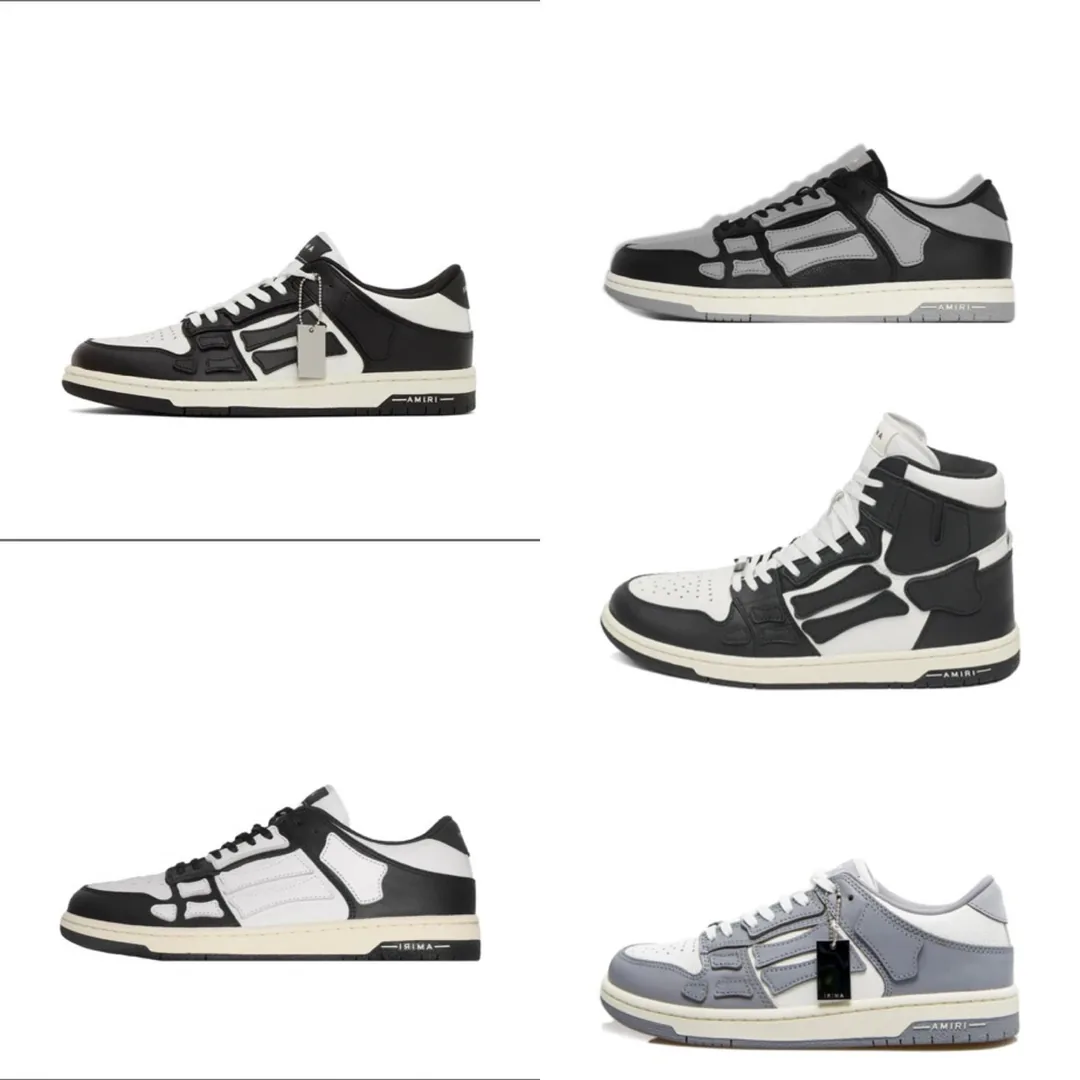 Amiri Skel-Top Low Black White Platform Dad Shoes — Photo 6