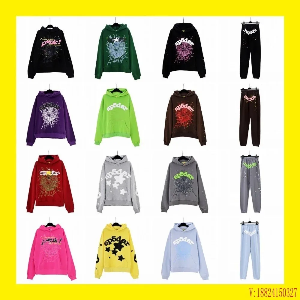 Sp5der Print Hoodie Set