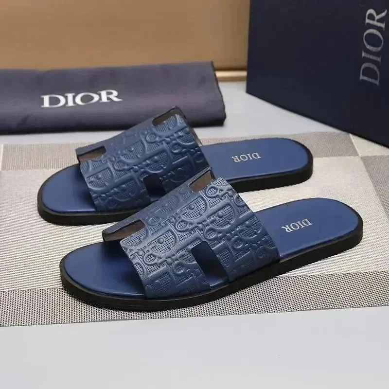 Dior Oblique Strap Slide Sandals — Photo 15