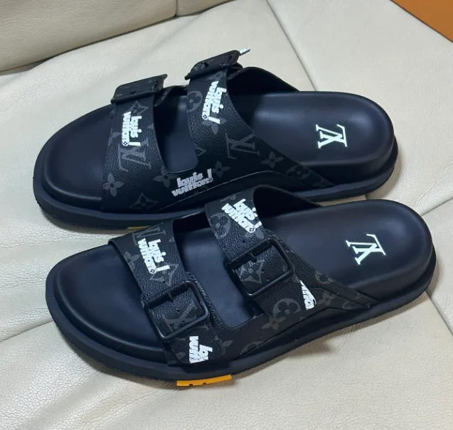Louis Vuitton Monogram Two Strap Slides — QC