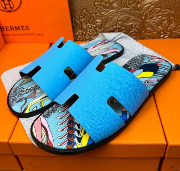 Hermes Chypre Leather Sandals — QC