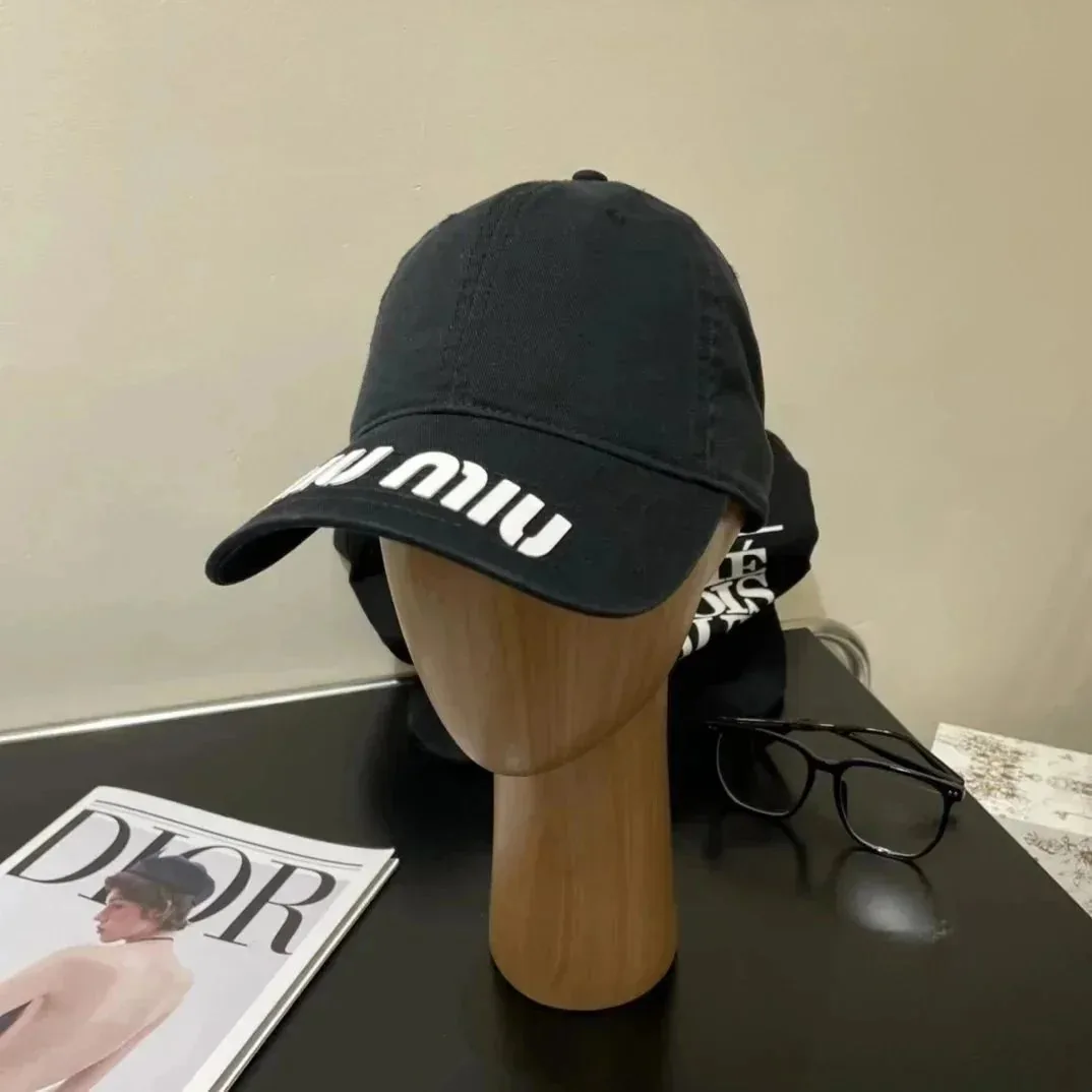 Miu Miu Logo Denim Newsboy Cap Collection — photo 7