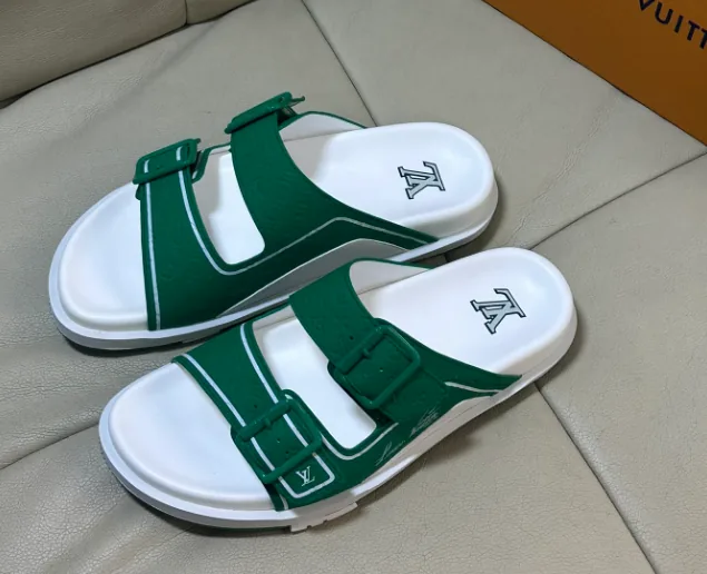 Louis Vuitton Monogram Two Strap Slides — QC