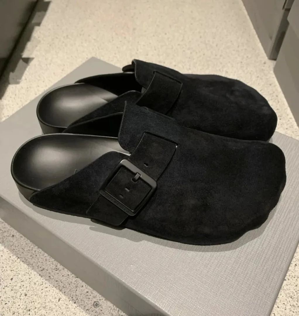Balenciaga Suede Mule Slides