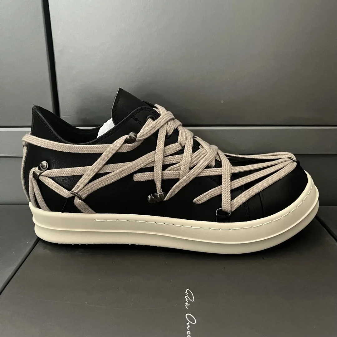 Rick Owens Low-Top Court Sneakers — QC