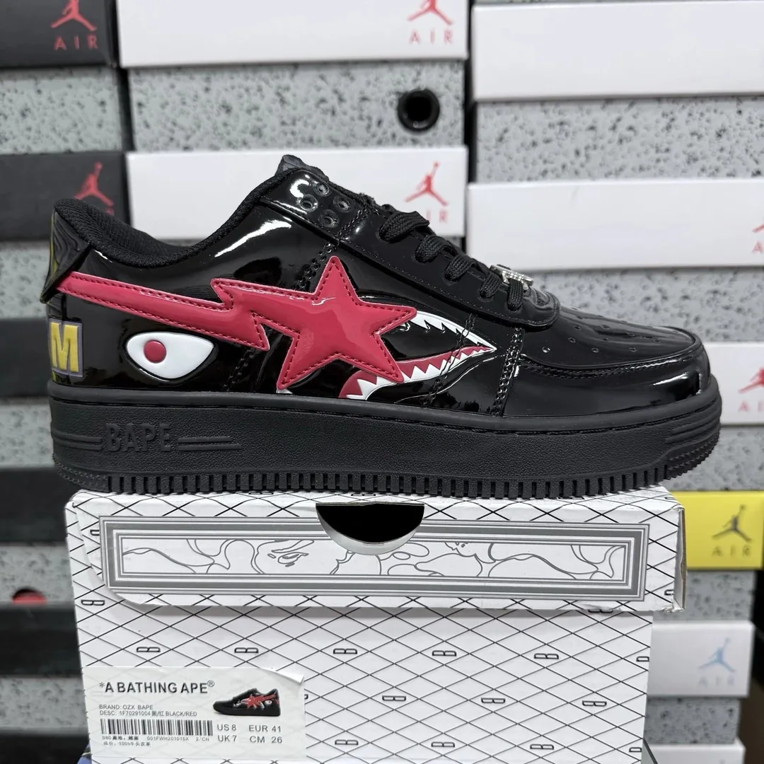 Bape Sta Shark Face Low-Top Sneakers