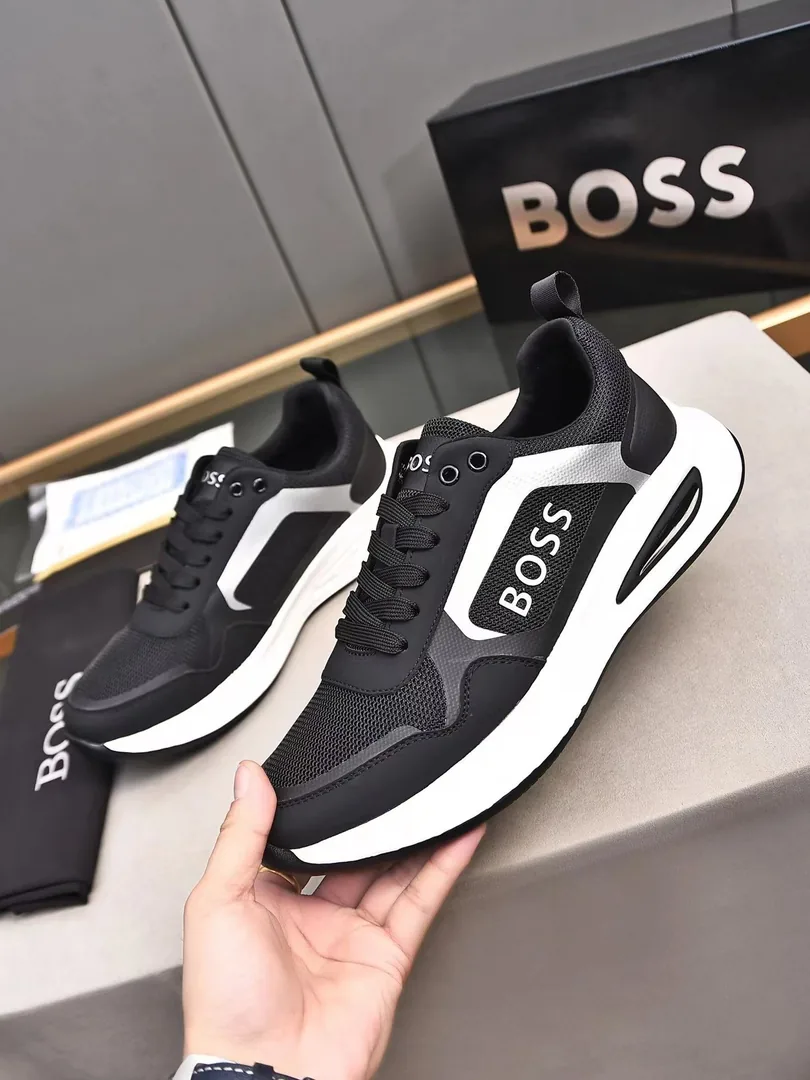 Boss Navy Suede BS Low-Tops — photo 5