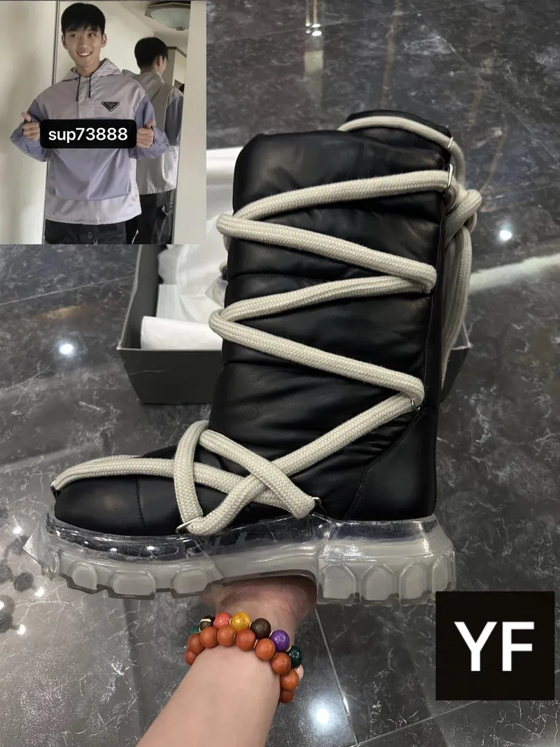 Rick Owens Lace-Up Boots — Photo 8