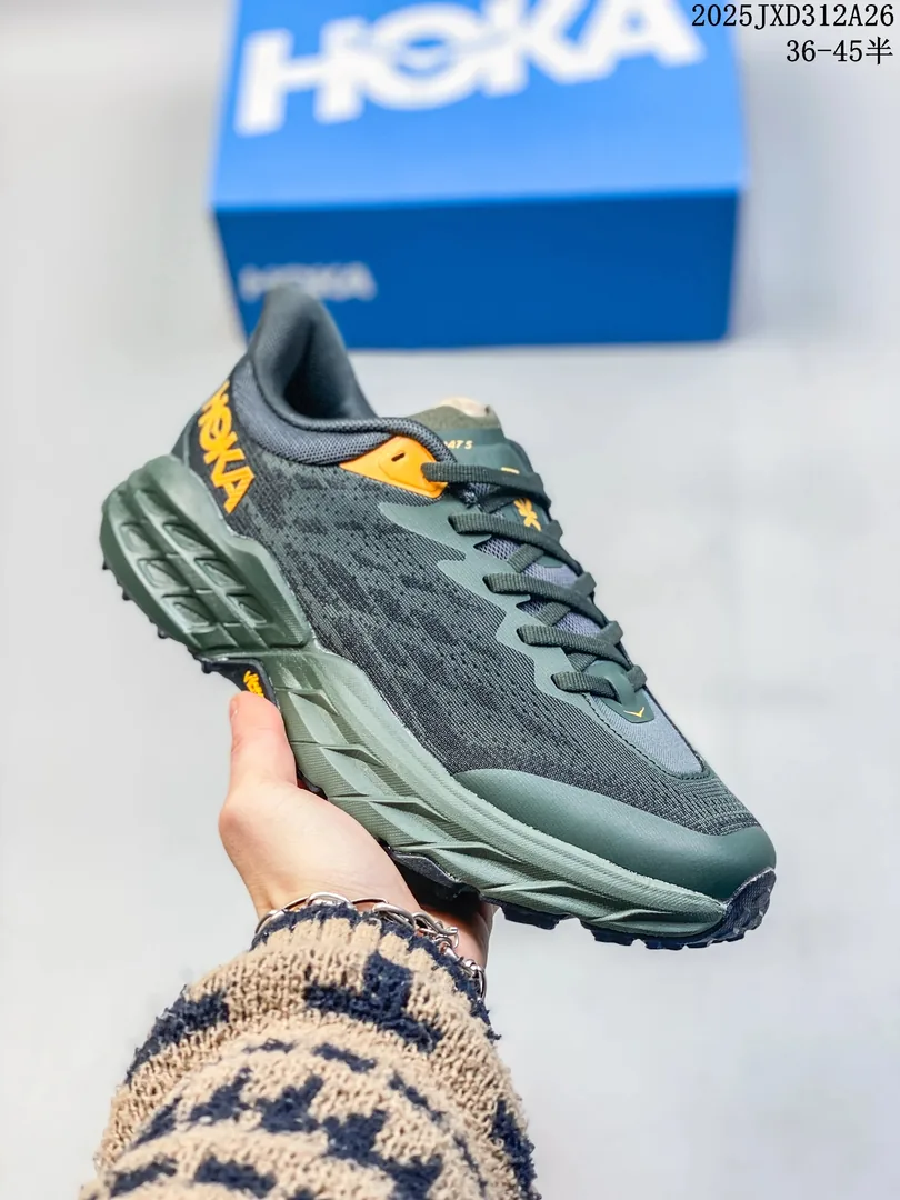 Hoka Speedgoat 5 Black Mesh GOAT Sneakers — QC