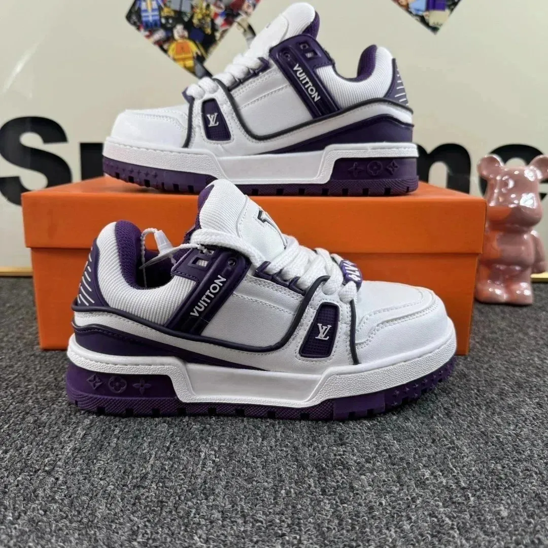 Louis Vuitton LV Trainer White Lace-Up Sneakers — Photo 6