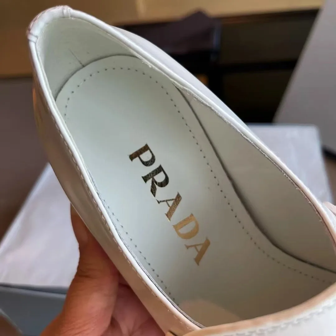 Prada Monolith White Black Leather Sneakers — photo 11