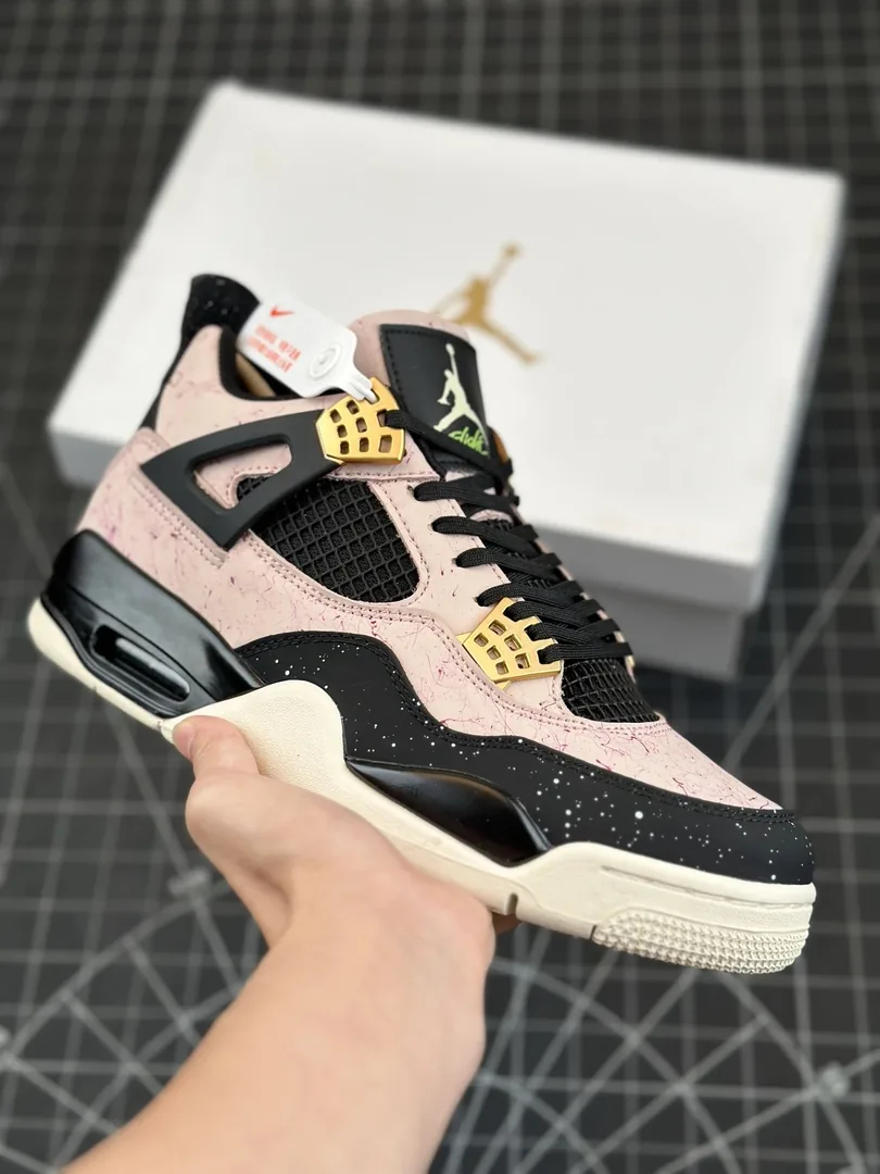 Pink Air Jordan 4 Sneakers