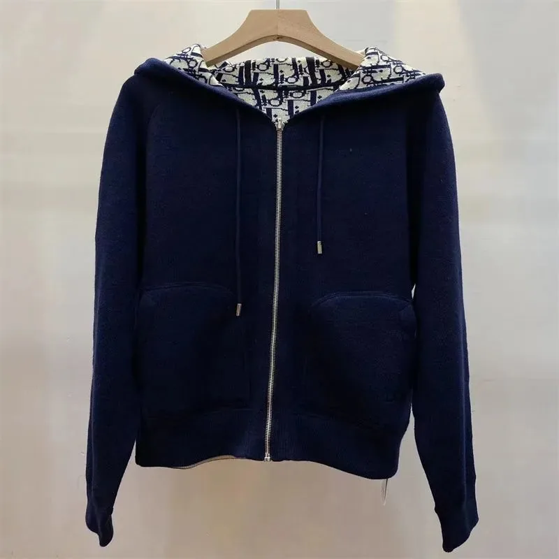Reversible Hooded Zip Cardigan — Photo 6