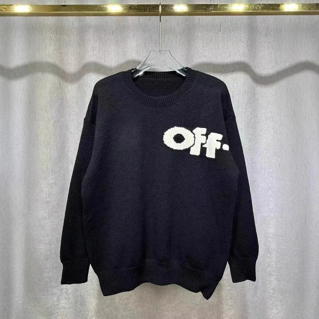 Letter Logo Crewneck Pullover Sweater
