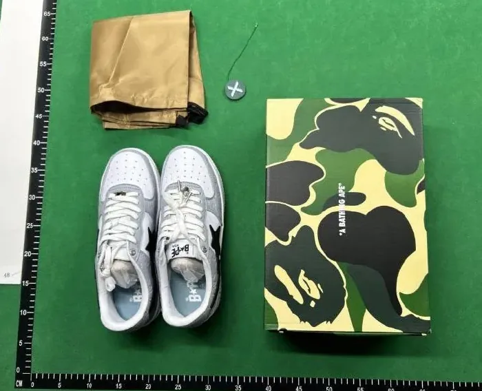 Bape Sta Grey Camo Star Low-Top Sneakers — QC