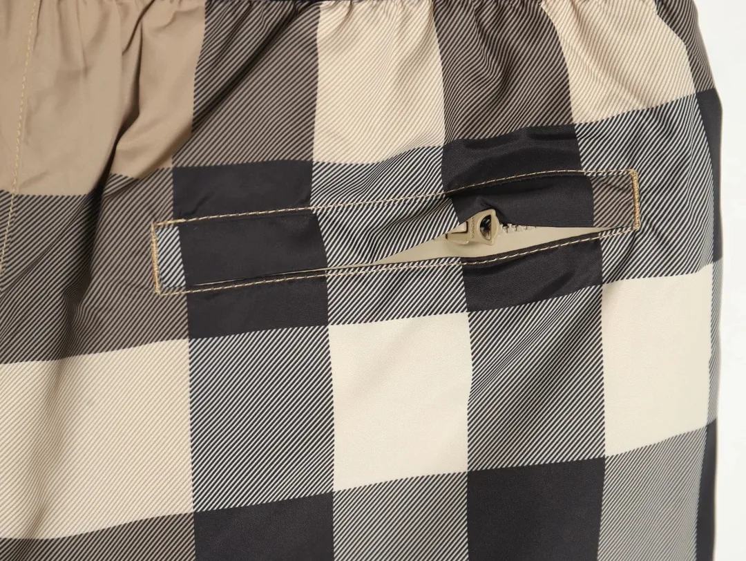 Large Plaid Beach Shorts — Photo 4