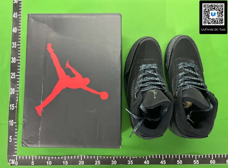 Grey Jordan 3 Black Cat — QC