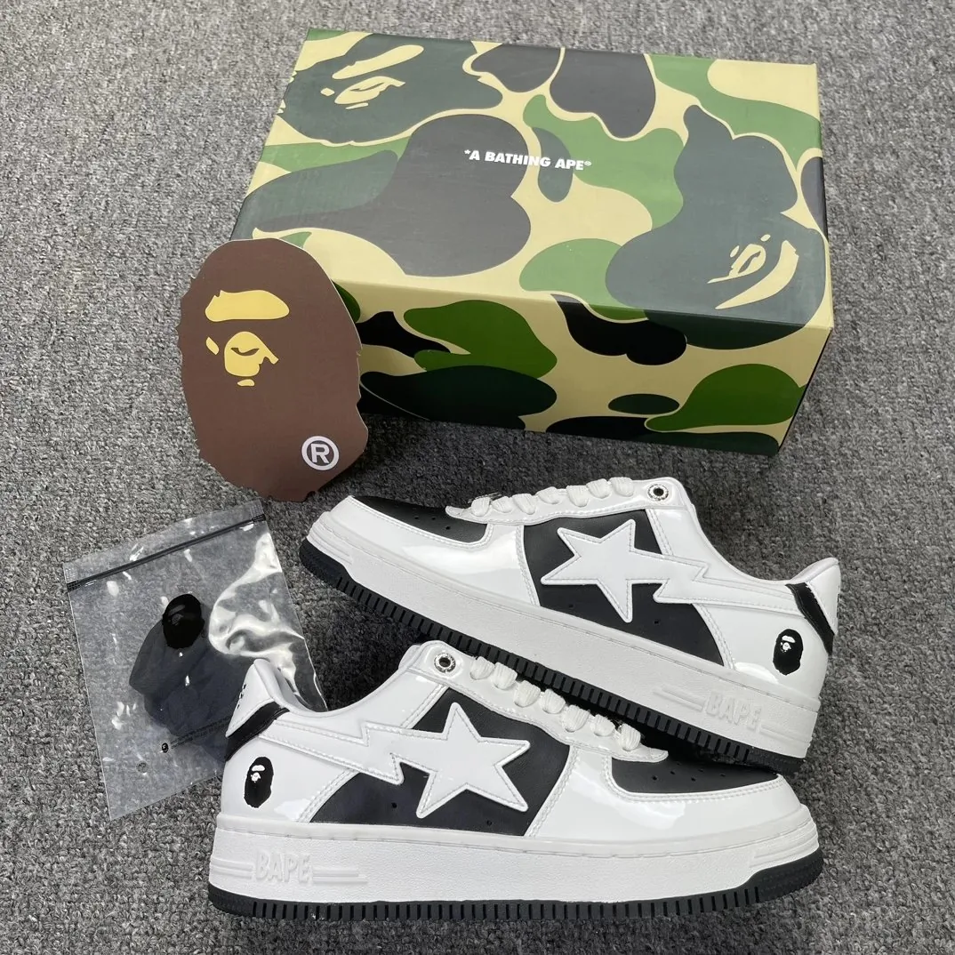 Bape Sta Grey Camo Star Low-Top Sneakers — QC