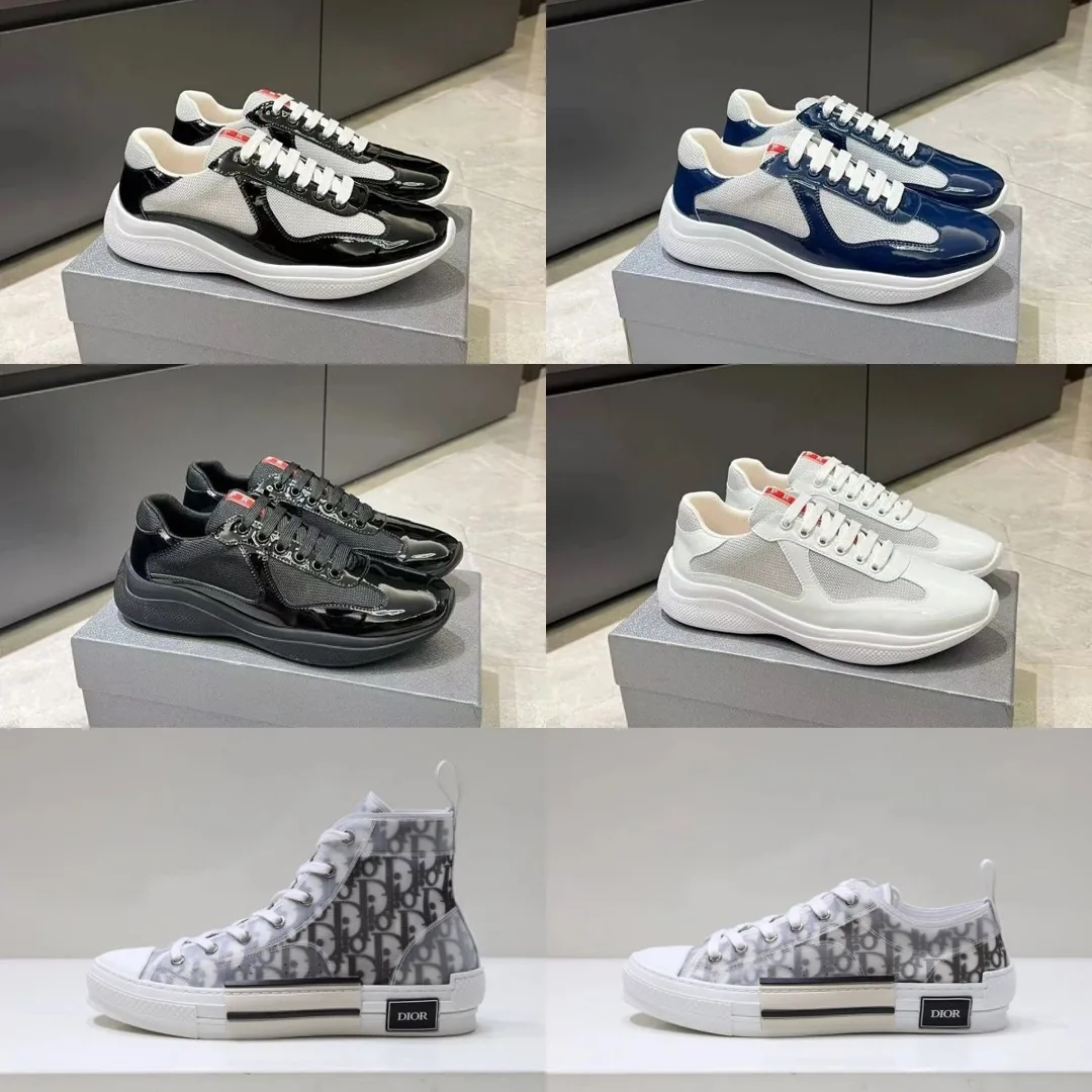 Dior B23 Grey Knit Cup-Sole Sneakers