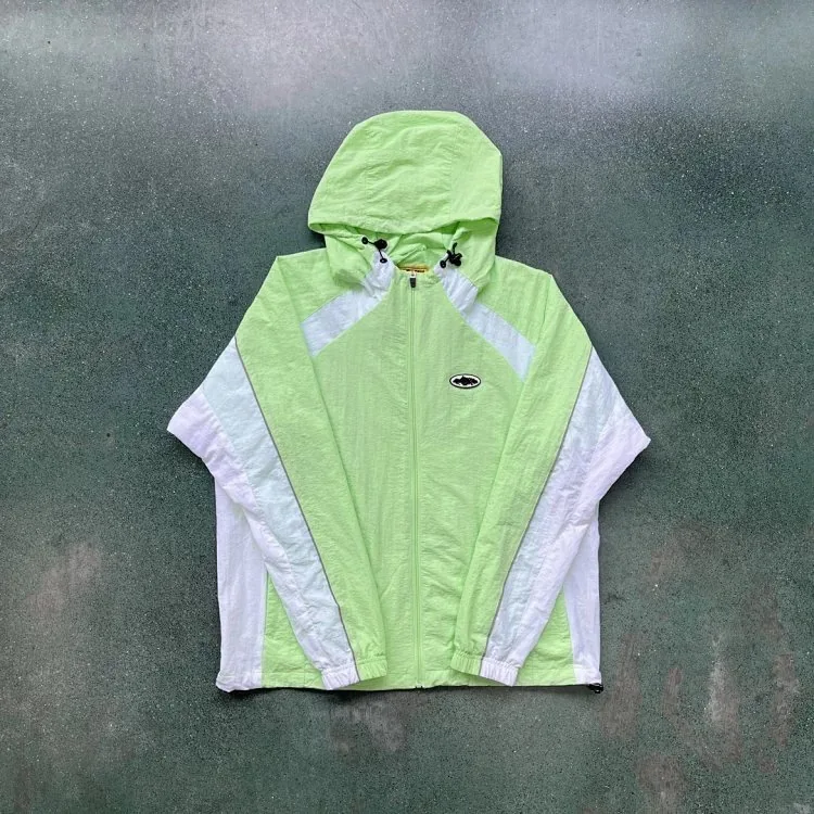 Mint Green Colorblock Windbreaker