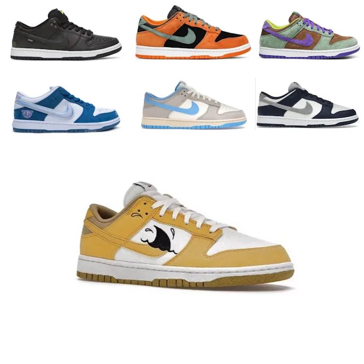 Yellow Nike Dunk Skate Shoes