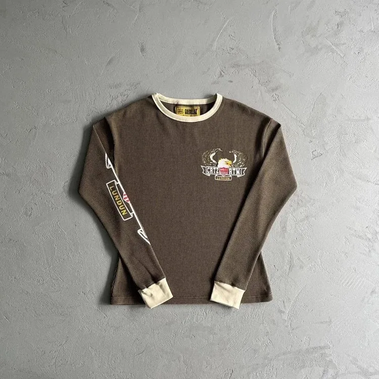 Corteiz Washed Eagle Long Sleeve Tee